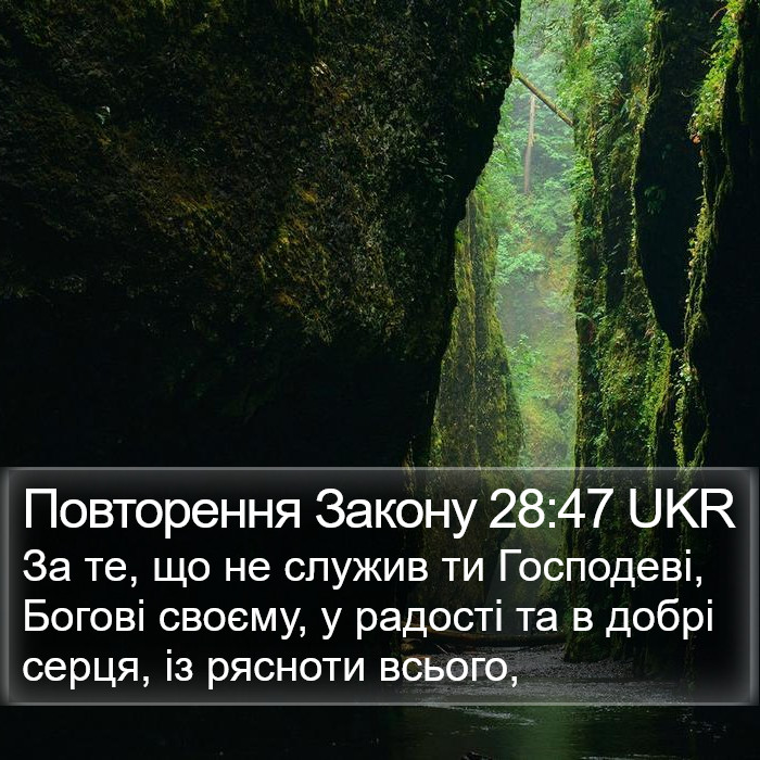 Повторення Закону 28:47 UKR Bible Study