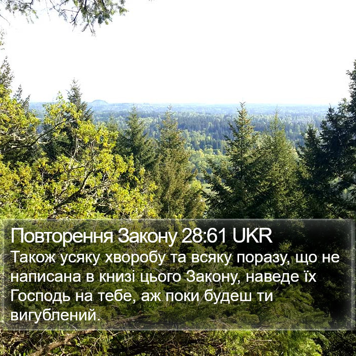 Повторення Закону 28:61 UKR Bible Study