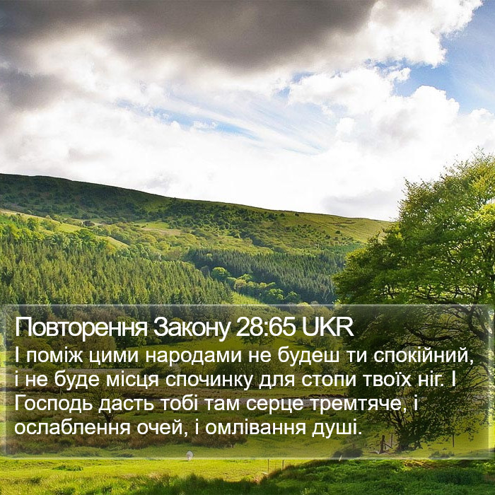 Повторення Закону 28:65 UKR Bible Study