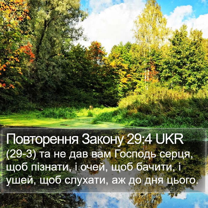 Повторення Закону 29:4 UKR Bible Study