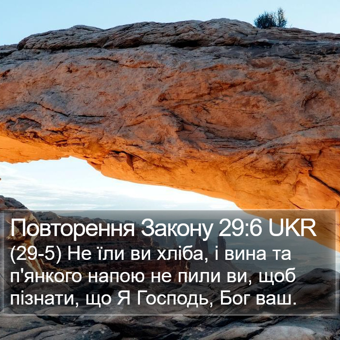 Повторення Закону 29:6 UKR Bible Study