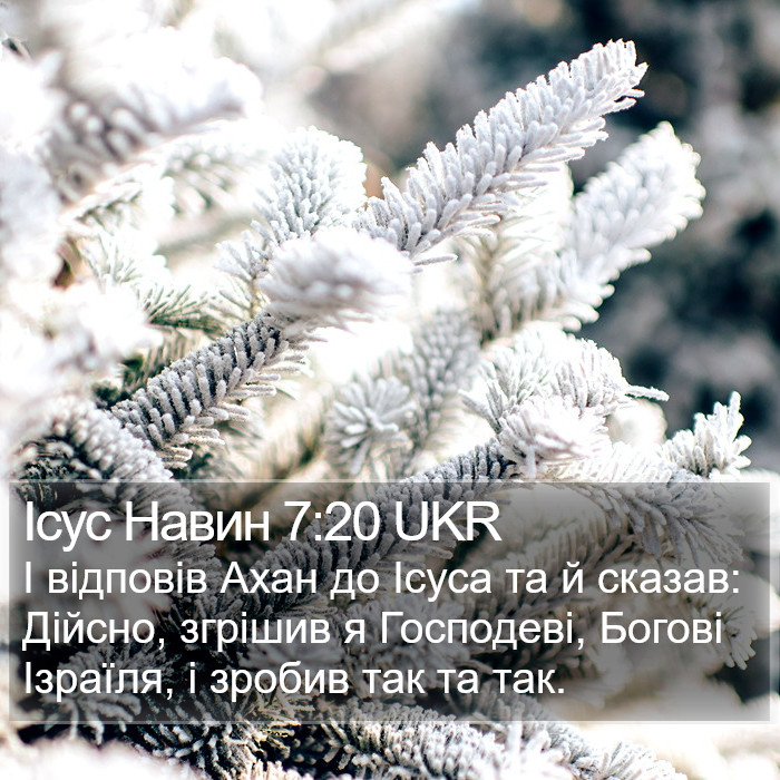 Ісус Навин 7:20 UKR Bible Study