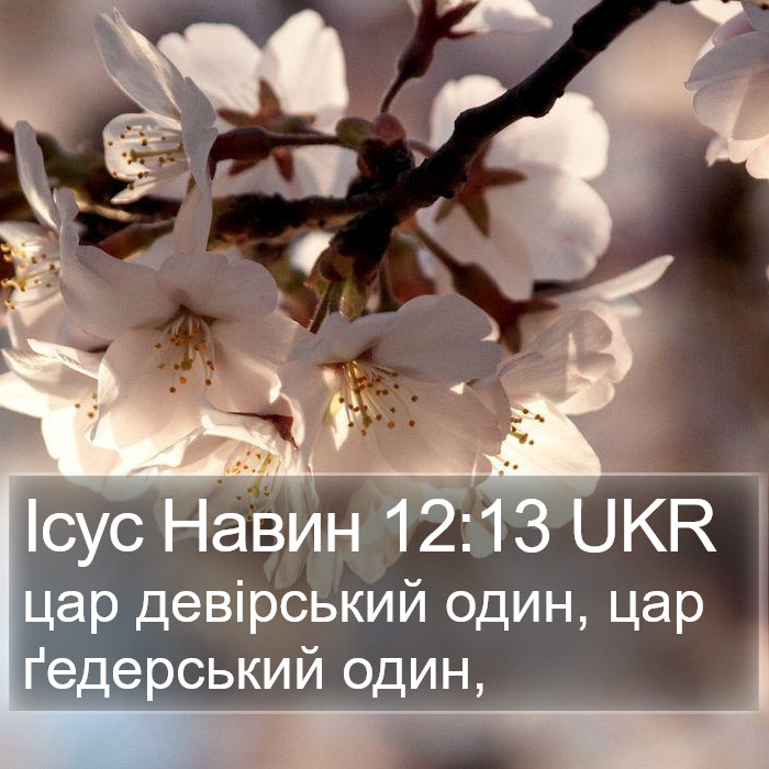 Ісус Навин 12:13 UKR Bible Study