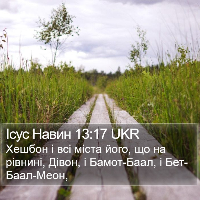 Ісус Навин 13:17 UKR Bible Study