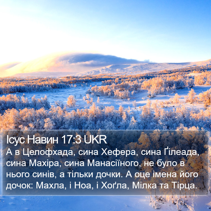 Ісус Навин 17:3 UKR Bible Study