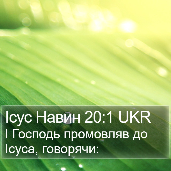 Ісус Навин 20:1 UKR Bible Study