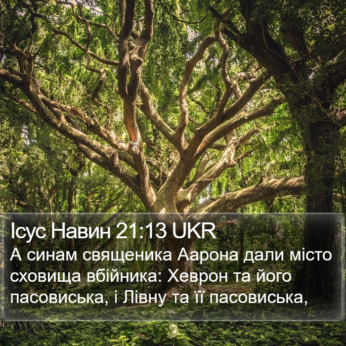 Ісус Навин 21:13 UKR Bible Study