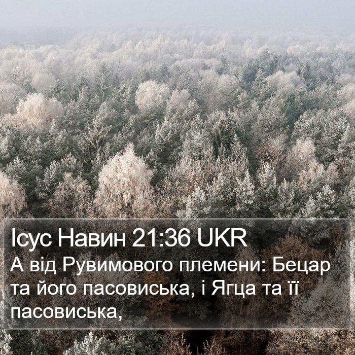 Ісус Навин 21:36 UKR Bible Study