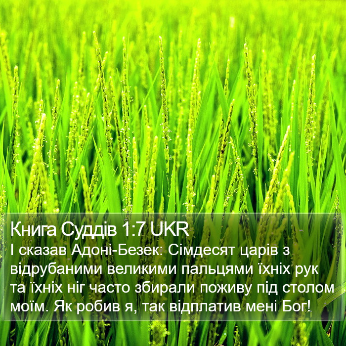 Книга Суддів 1:7 UKR Bible Study