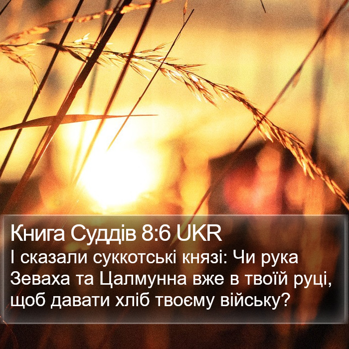 Книга Суддів 8:6 UKR Bible Study