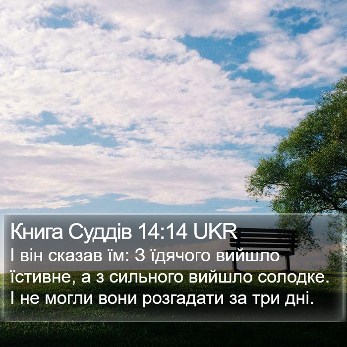 Книга Суддів 14:14 UKR Bible Study