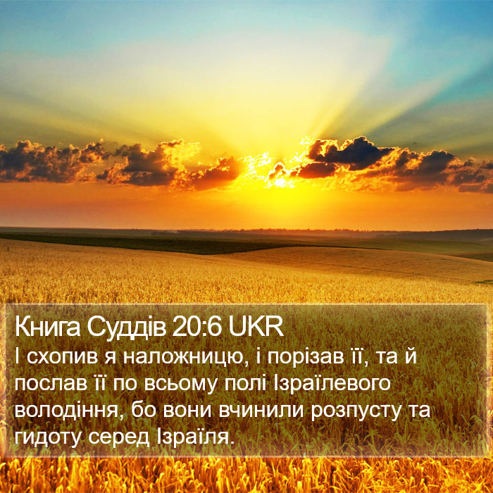Книга Суддів 20:6 UKR Bible Study