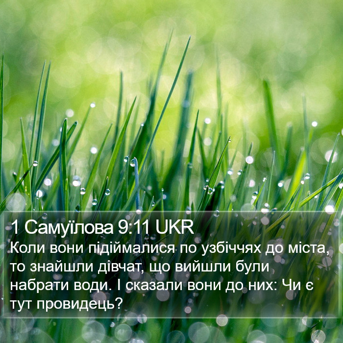 1 Самуїлова 9:11 UKR Bible Study