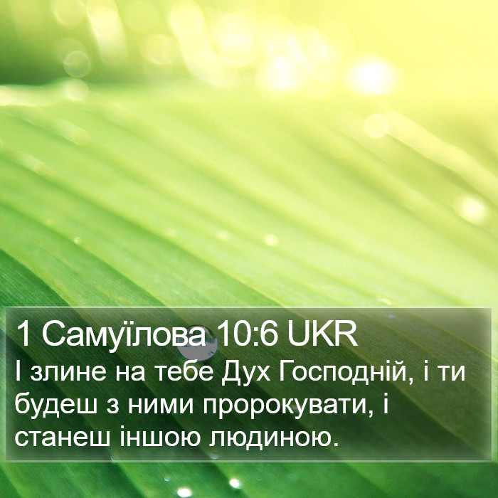 1 Самуїлова 10:6 UKR Bible Study