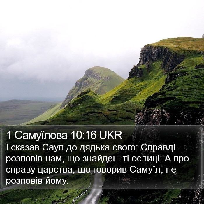 1 Самуїлова 10:16 UKR Bible Study