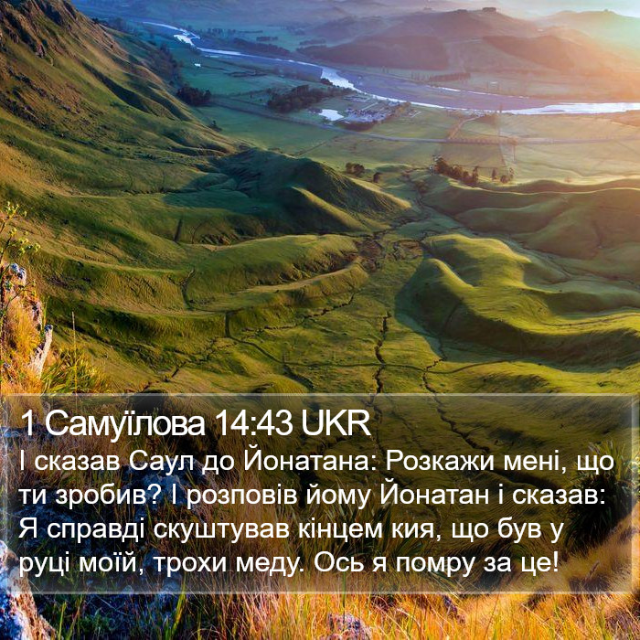 1 Самуїлова 14:43 UKR Bible Study