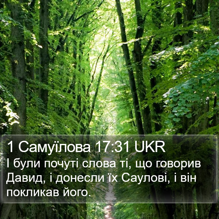 1 Самуїлова 17:31 UKR Bible Study