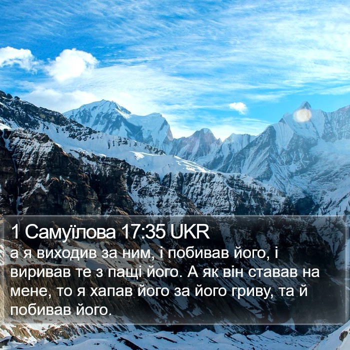 1 Самуїлова 17:35 UKR Bible Study