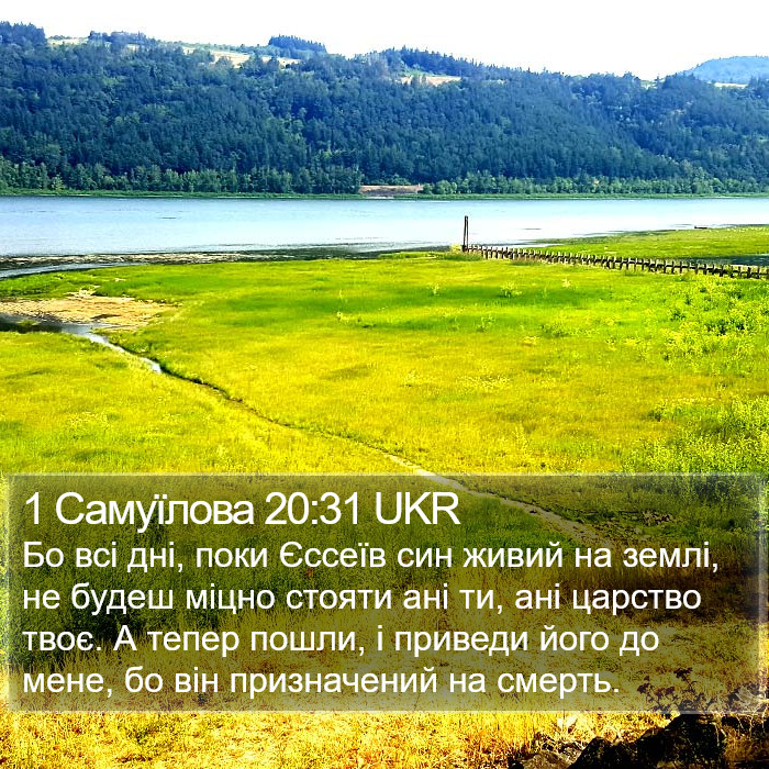 1 Самуїлова 20:31 UKR Bible Study