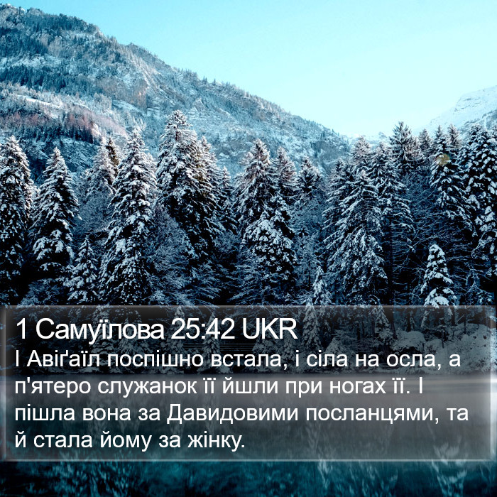 1 Самуїлова 25:42 UKR Bible Study