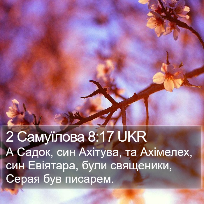 2 Самуїлова 8:17 UKR Bible Study