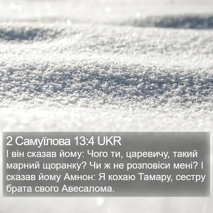 2 Самуїлова 13:4 UKR Bible Study