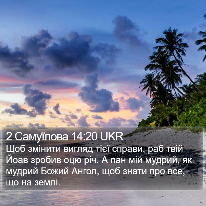 2 Самуїлова 14:20 UKR Bible Study