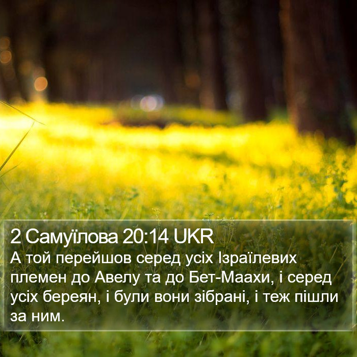 2 Самуїлова 20:14 UKR Bible Study