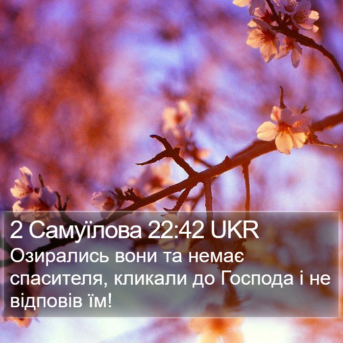 2 Самуїлова 22:42 UKR Bible Study