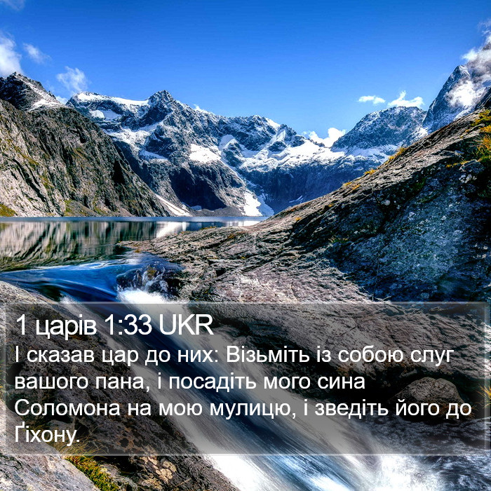 1 царів 1:33 UKR Bible Study