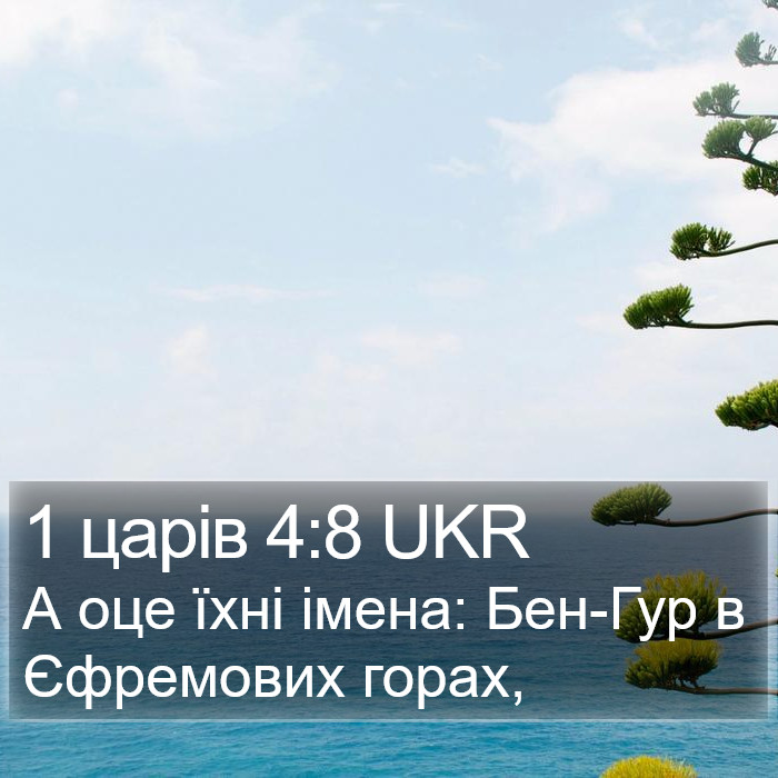 1 царів 4:8 UKR Bible Study