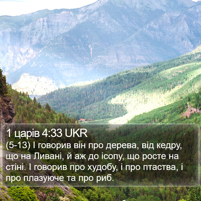 1 царів 4:33 UKR Bible Study