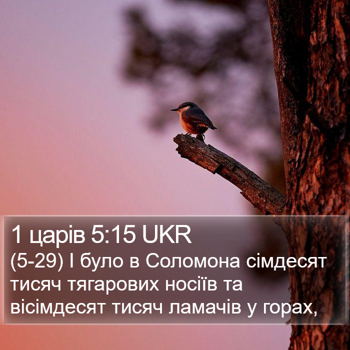 1 царів 5:15 UKR Bible Study