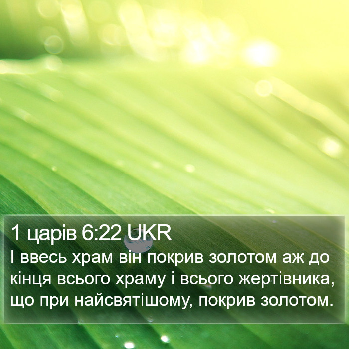 1 царів 6:22 UKR Bible Study