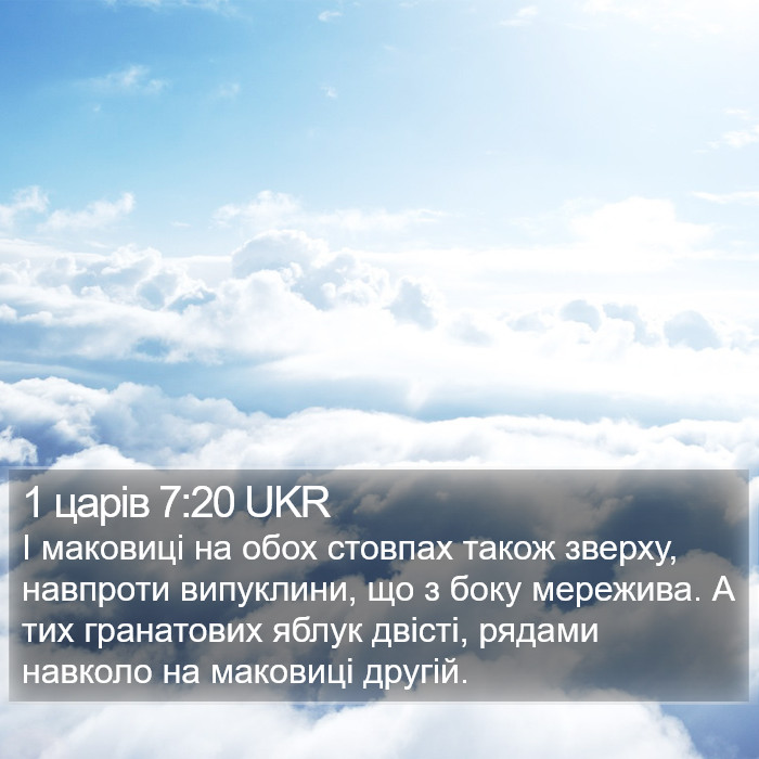 1 царів 7:20 UKR Bible Study