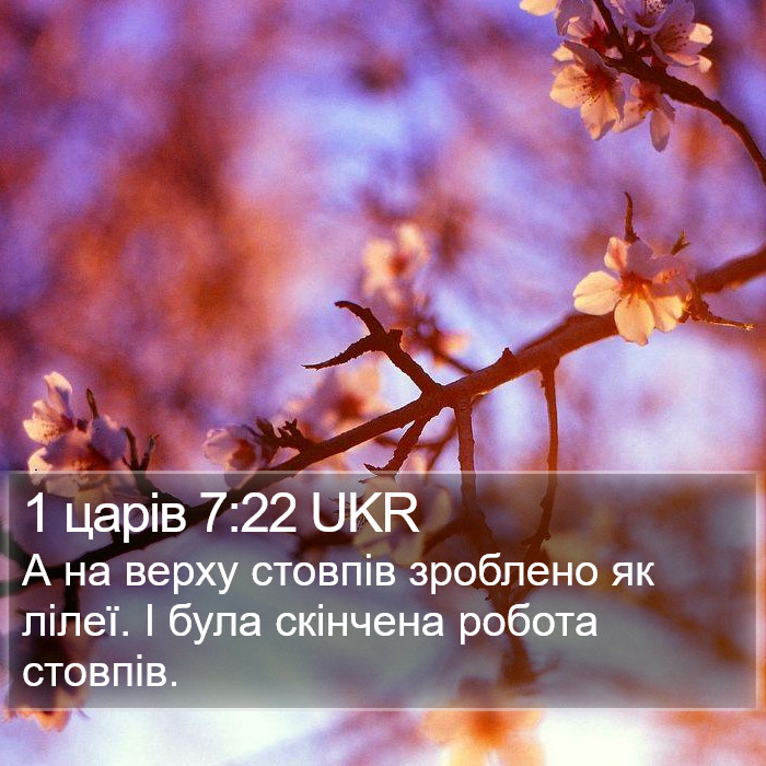 1 царів 7:22 UKR Bible Study