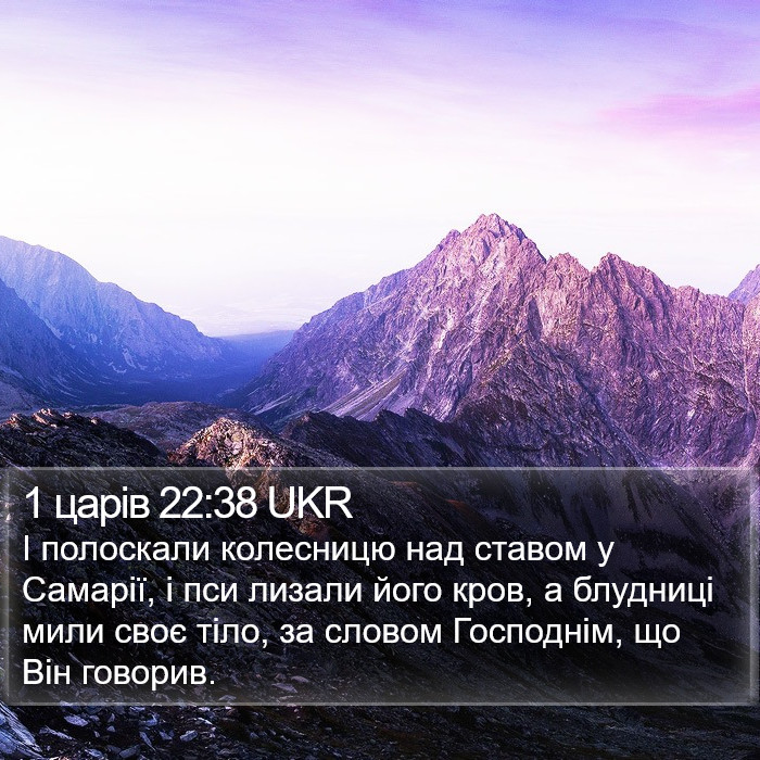 1 царів 22:38 UKR Bible Study