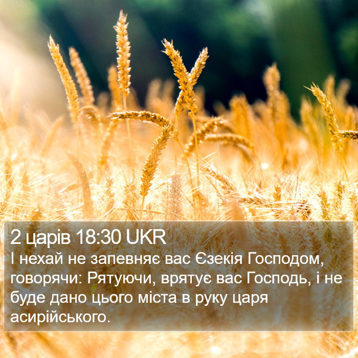 2 царів 18:30 UKR Bible Study