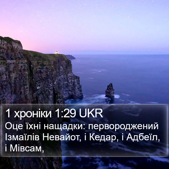 1 хроніки 1:29 UKR Bible Study