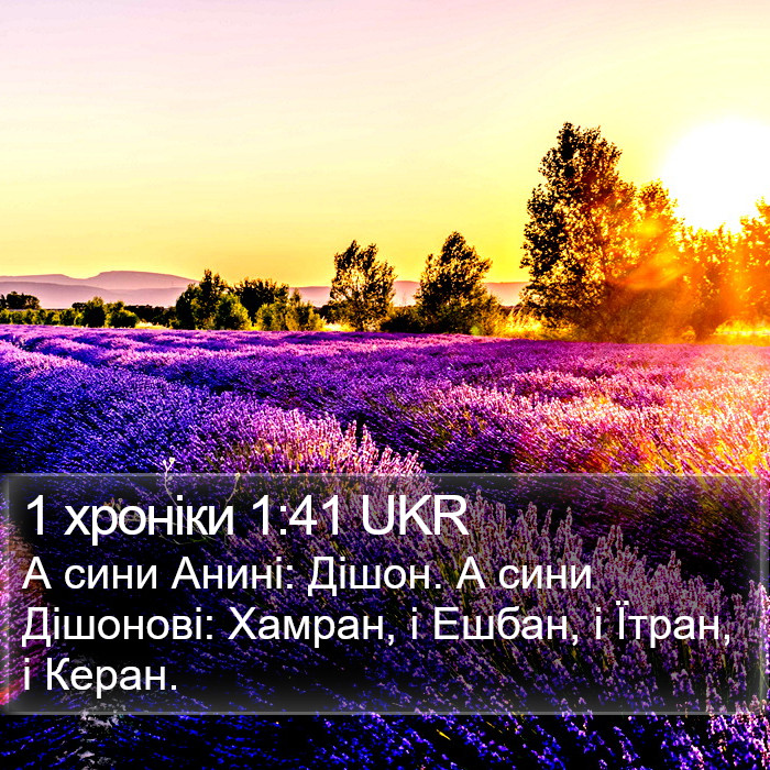 1 хроніки 1:41 UKR Bible Study