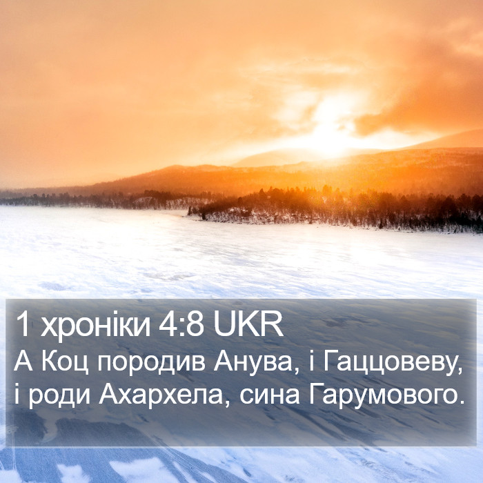 1 хроніки 4:8 UKR Bible Study