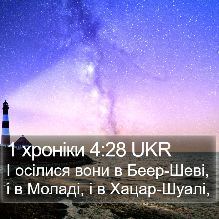 1 хроніки 4:28 UKR Bible Study