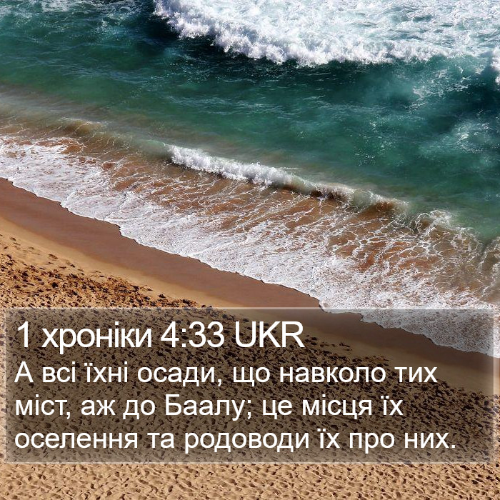 1 хроніки 4:33 UKR Bible Study