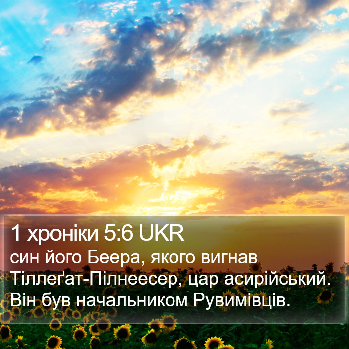 1 хроніки 5:6 UKR Bible Study