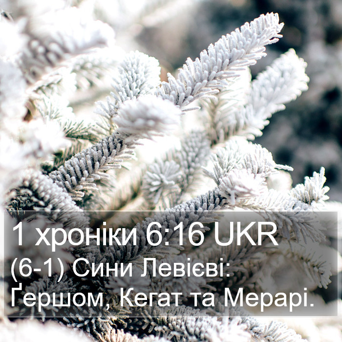 1 хроніки 6:16 UKR Bible Study
