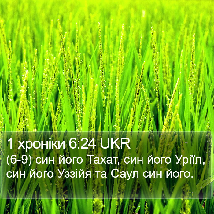 1 хроніки 6:24 UKR Bible Study