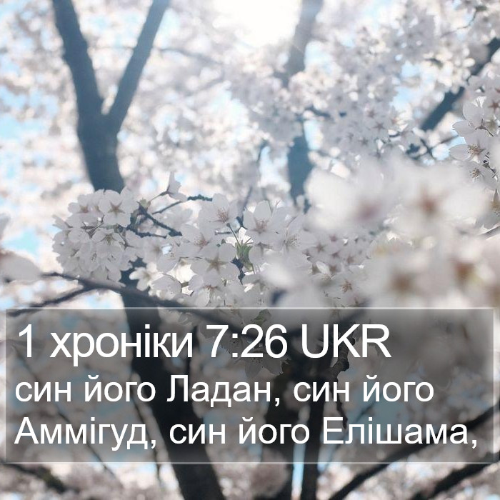 1 хроніки 7:26 UKR Bible Study