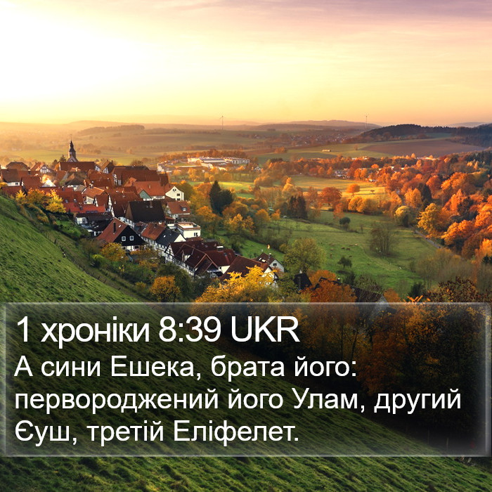 1 хроніки 8:39 UKR Bible Study