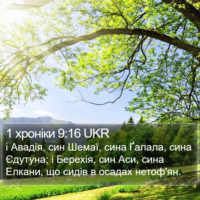 1 хроніки 9:16 UKR Bible Study