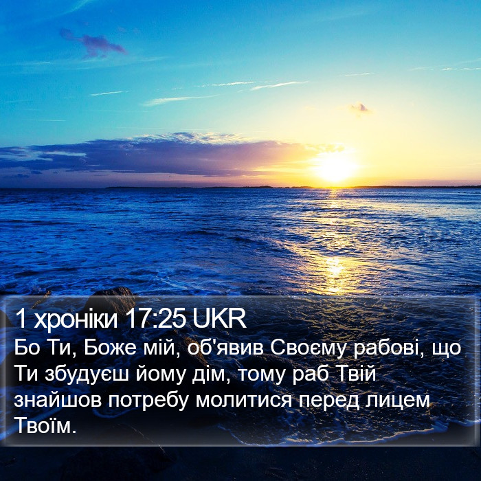 1 хроніки 17:25 UKR Bible Study